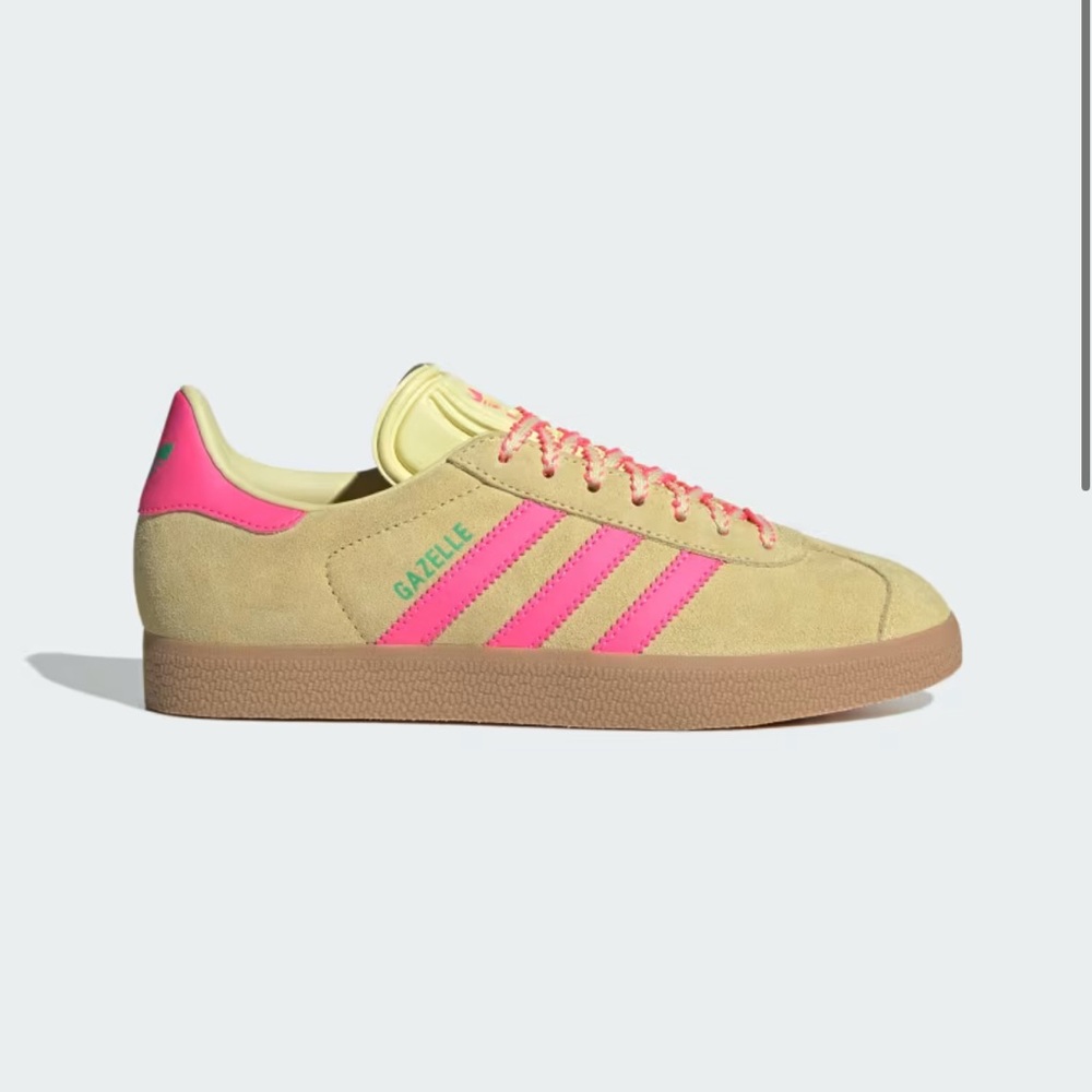 Adidas Gazelle in Yellow and Neon Pink